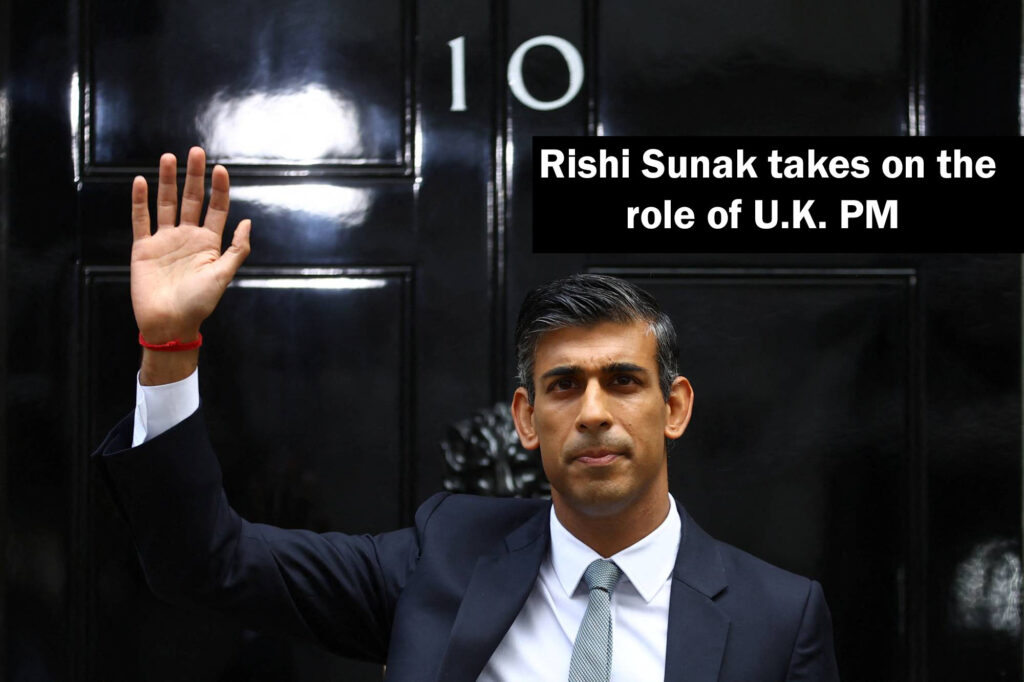 Rishi Sunak accepting the role of UK PM
